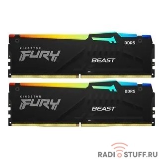 Kingston DRAM 32GB (16GBx2) 5200MHz DDR5 CL40 DIMM FURY Beast Black KF552C40BBAK2-32